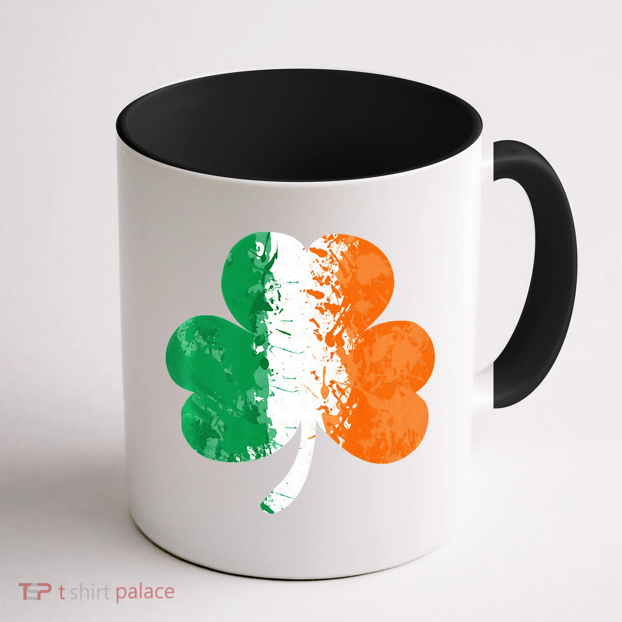 Saint Patrick's Day Irish Flag GrungeStyle Shamrock Coffee Mug