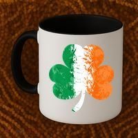 Saint Patrick's Day Irish Flag GrungeStyle Shamrock Coffee Mug thumb 2