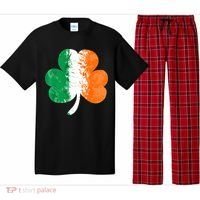 Saint Patrick's Day Irish Flag GrungeStyle Shamrock Pajama Set thumb 0