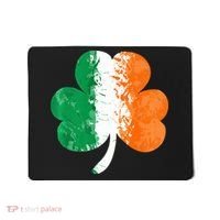 Saint Patrick's Day Irish Flag GrungeStyle Shamrock Mousepad thumb 0