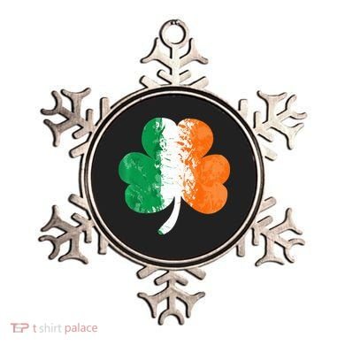 Saint Patrick's Day Irish Flag GrungeStyle Shamrock Ornament