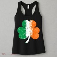 Saint Patrick's Day Irish Flag GrungeStyle Shamrock Women's Tank Top thumb 3