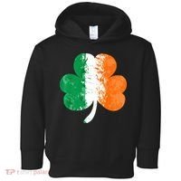 Saint Patrick's Day Irish Flag GrungeStyle Shamrock Toddler Hoodie thumb 0
