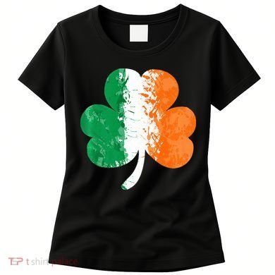 Saint Patrick's Day Irish Flag GrungeStyle Shamrock Women's T-Shirt