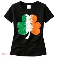 Saint Patrick's Day Irish Flag GrungeStyle Shamrock Women's T-Shirt thumb 0