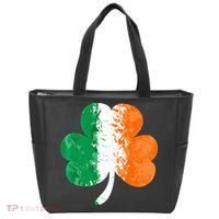 Saint Patrick's Day Irish Flag GrungeStyle Shamrock Tote Bag thumb 0