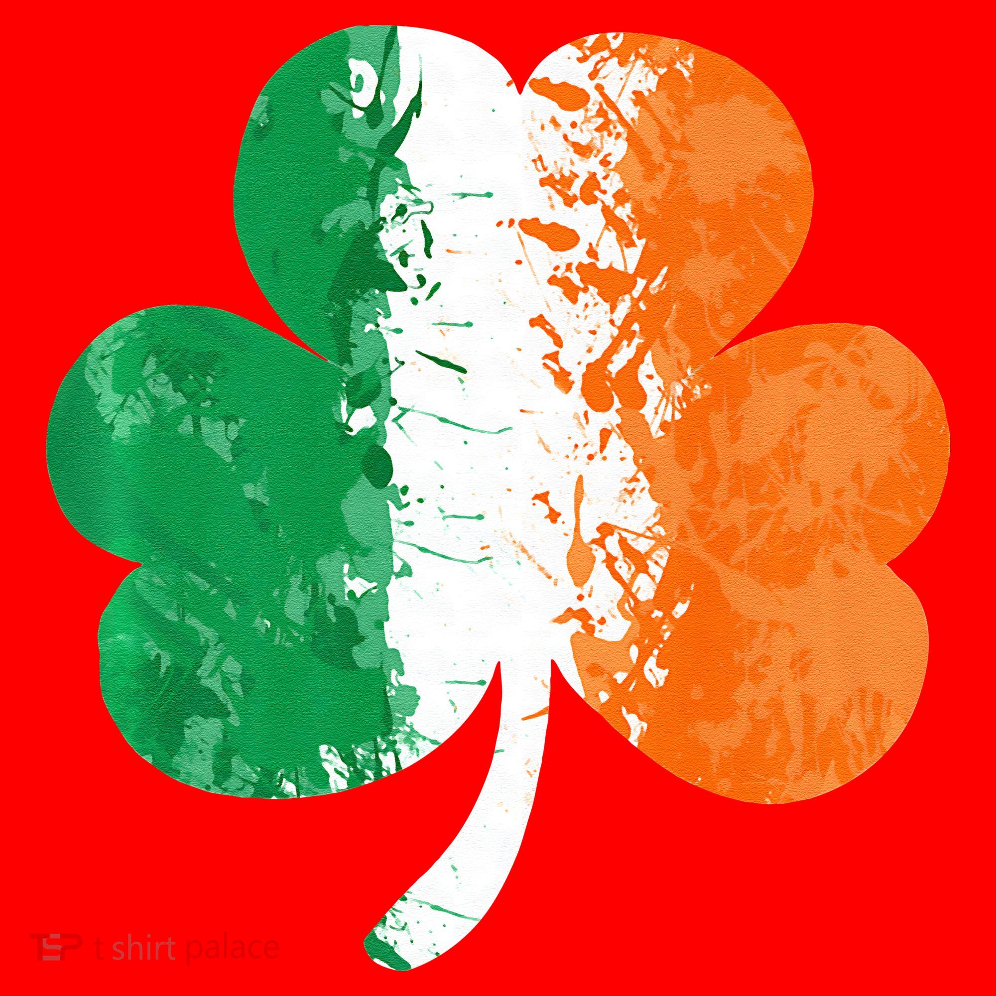Saint Patrick's Day Irish Flag GrungeStyle Shamrock Santa Hat