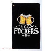 St Patricks Day Cheers Fuckers Golf Towel thumb 0