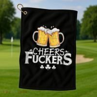 St Patricks Day Cheers Fuckers Golf Towel thumb 1