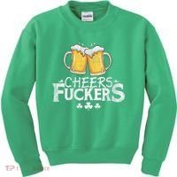St Patricks Day Cheers Fuckers Kids Sweatshirt thumb 0