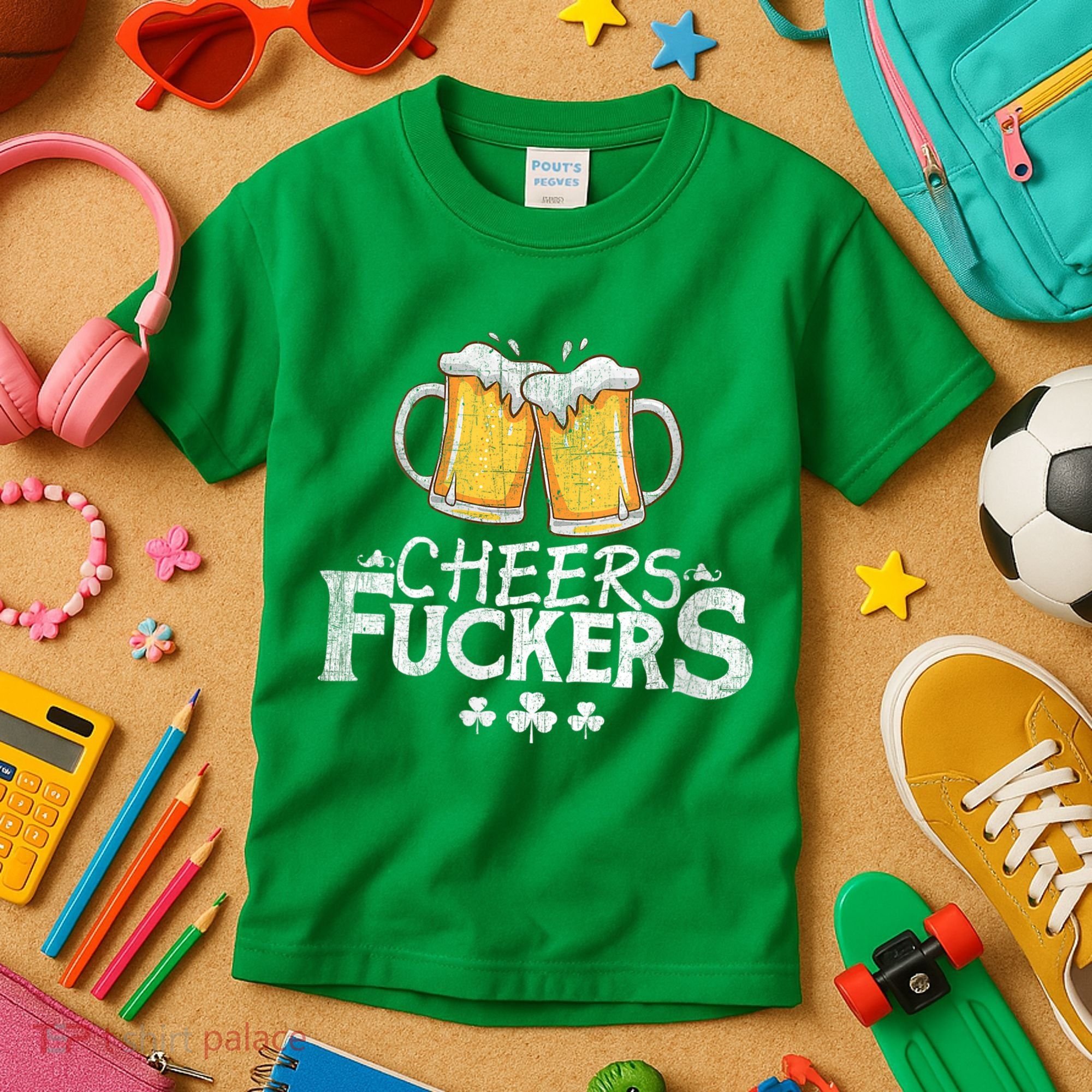 St Patricks Day Cheers Fuckers Kids T-Shirt
