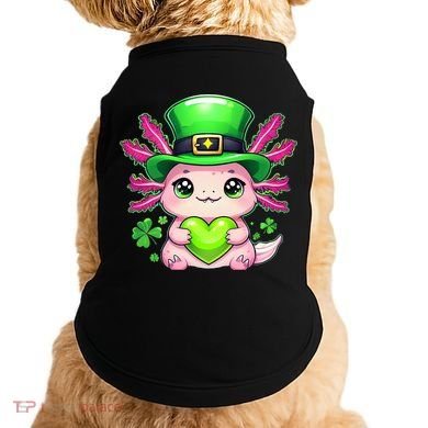 St Patricks Day Axolotl Cute Saint Pattys Kawaii Irish Doggie Tank