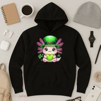 St Patricks Day Axolotl Cute Saint Pattys Kawaii Irish Hoodie thumb 3