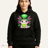 St Patricks Day Axolotl Cute Saint Pattys Kawaii Irish Hoodie thumb 5