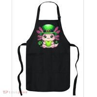 St Patricks Day Axolotl Cute Saint Pattys Kawaii Irish Apron thumb 0