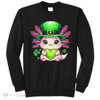 St Patricks Day Axolotl Cute Saint Pattys Kawaii Irish Sweatshirt thumb 0
