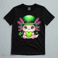 St Patricks Day Axolotl Cute Saint Pattys Kawaii Irish T-Shirt thumb 5