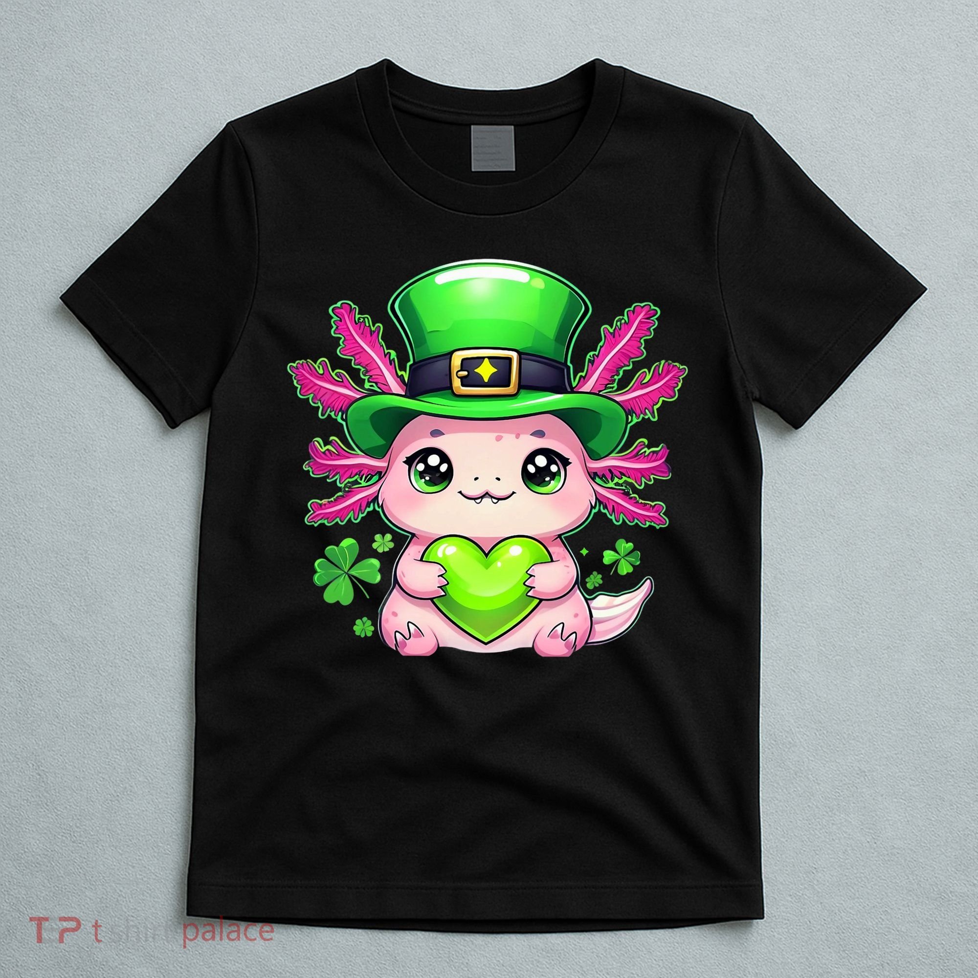 St Patricks Day Axolotl Cute Saint Pattys Kawaii Irish T-Shirt