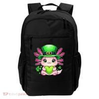 St Patricks Day Axolotl Cute Saint Pattys Kawaii Irish Backpack thumb 0