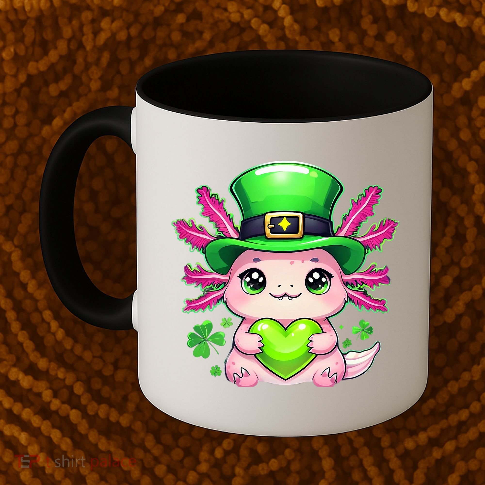 St Patricks Day Axolotl Cute Saint Pattys Kawaii Irish Coffee Mug