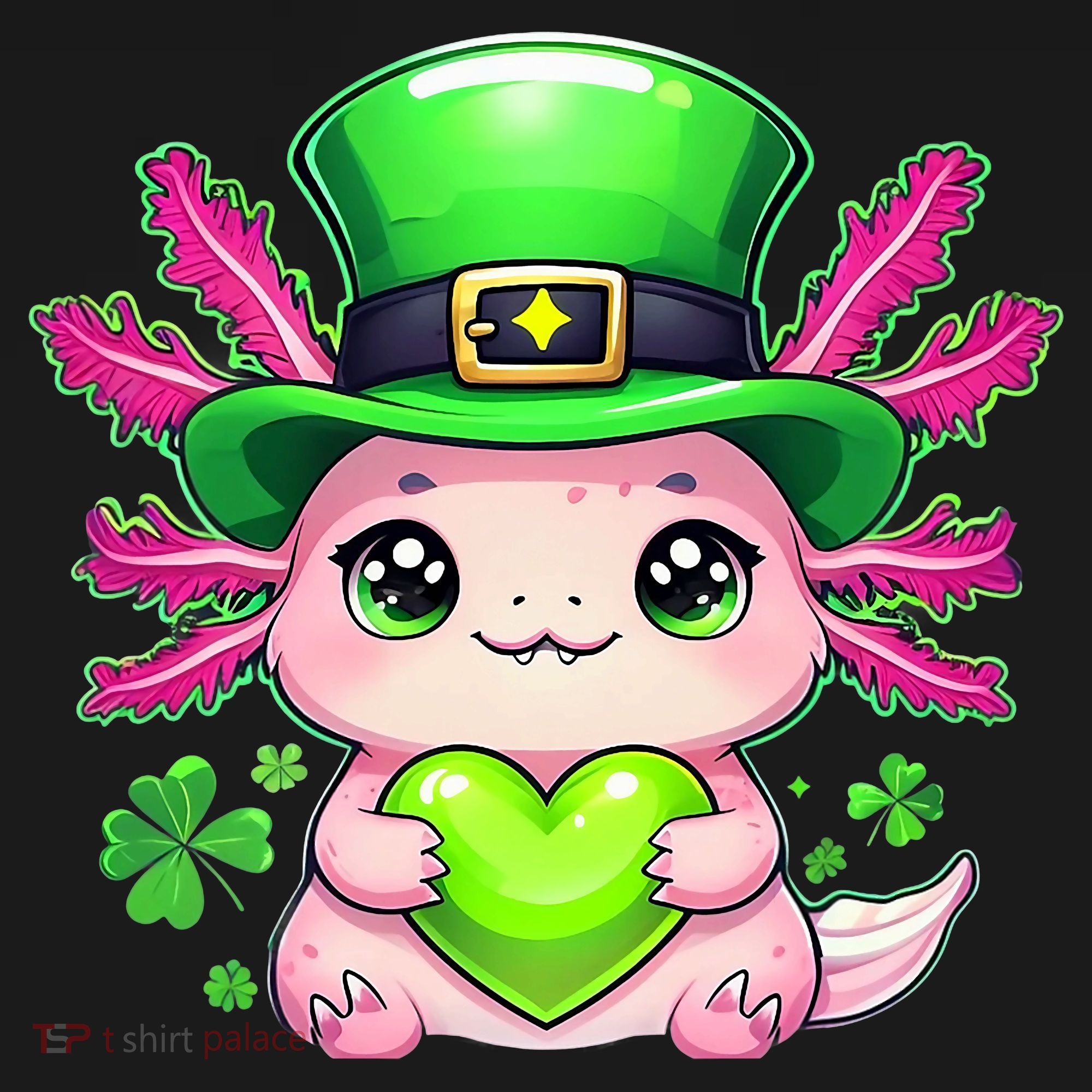 St Patricks Day Axolotl Cute Saint Pattys Kawaii Irish Women's Hoodie