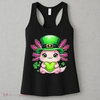St Patricks Day Axolotl Cute Saint Pattys Kawaii Irish Women's Tank Top thumb 3
