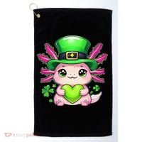 St Patricks Day Axolotl Cute Saint Pattys Kawaii Irish Golf Towel thumb 0