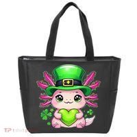 St Patricks Day Axolotl Cute Saint Pattys Kawaii Irish Tote Bag thumb 0