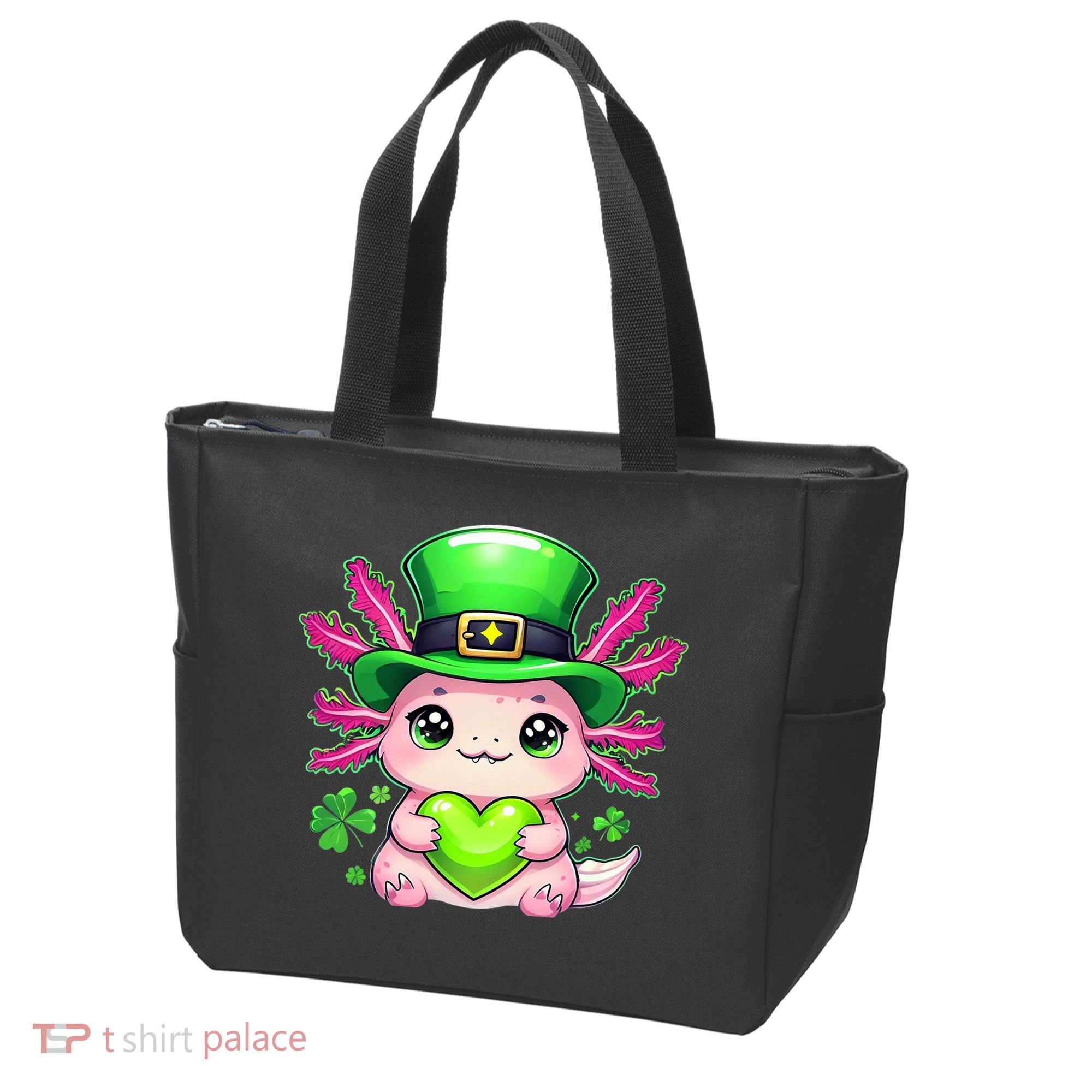 St Patricks Day Axolotl Cute Saint Pattys Kawaii Irish Tote Bag