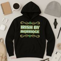 St. Patrick's Day Irish By Marriage Shamrock Hoodie thumb 3