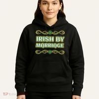 St. Patrick's Day Irish By Marriage Shamrock Hoodie thumb 5