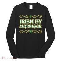 St. Patrick's Day Irish By Marriage Shamrock Long Sleeve Shirt thumb 0