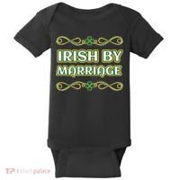 St. Patrick's Day Irish By Marriage Shamrock Baby Bodysuit thumb 0