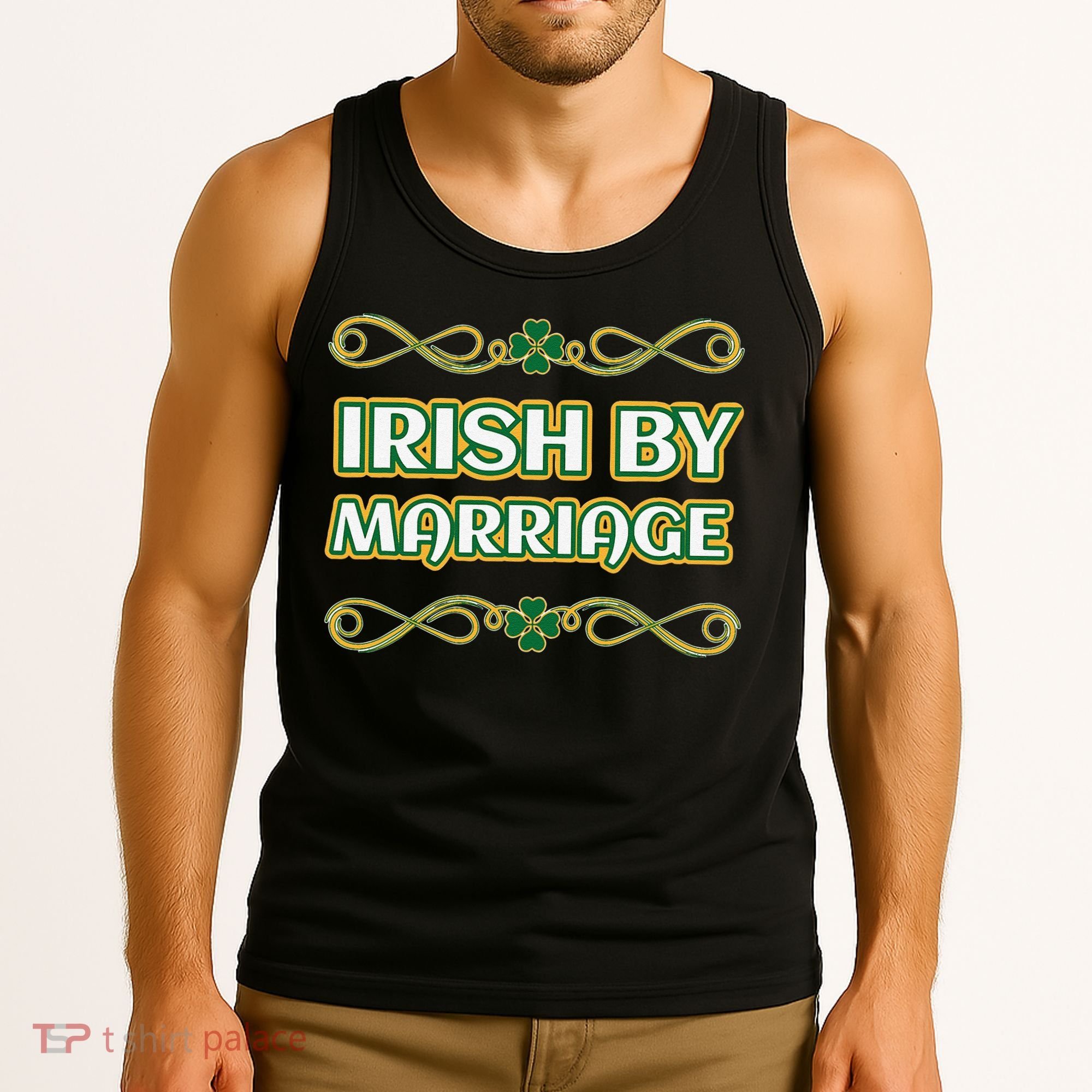 St. Patrick's Day Irish By Marriage Shamrock Tank Top