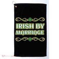 St. Patrick's Day Irish By Marriage Shamrock Golf Towel thumb 0