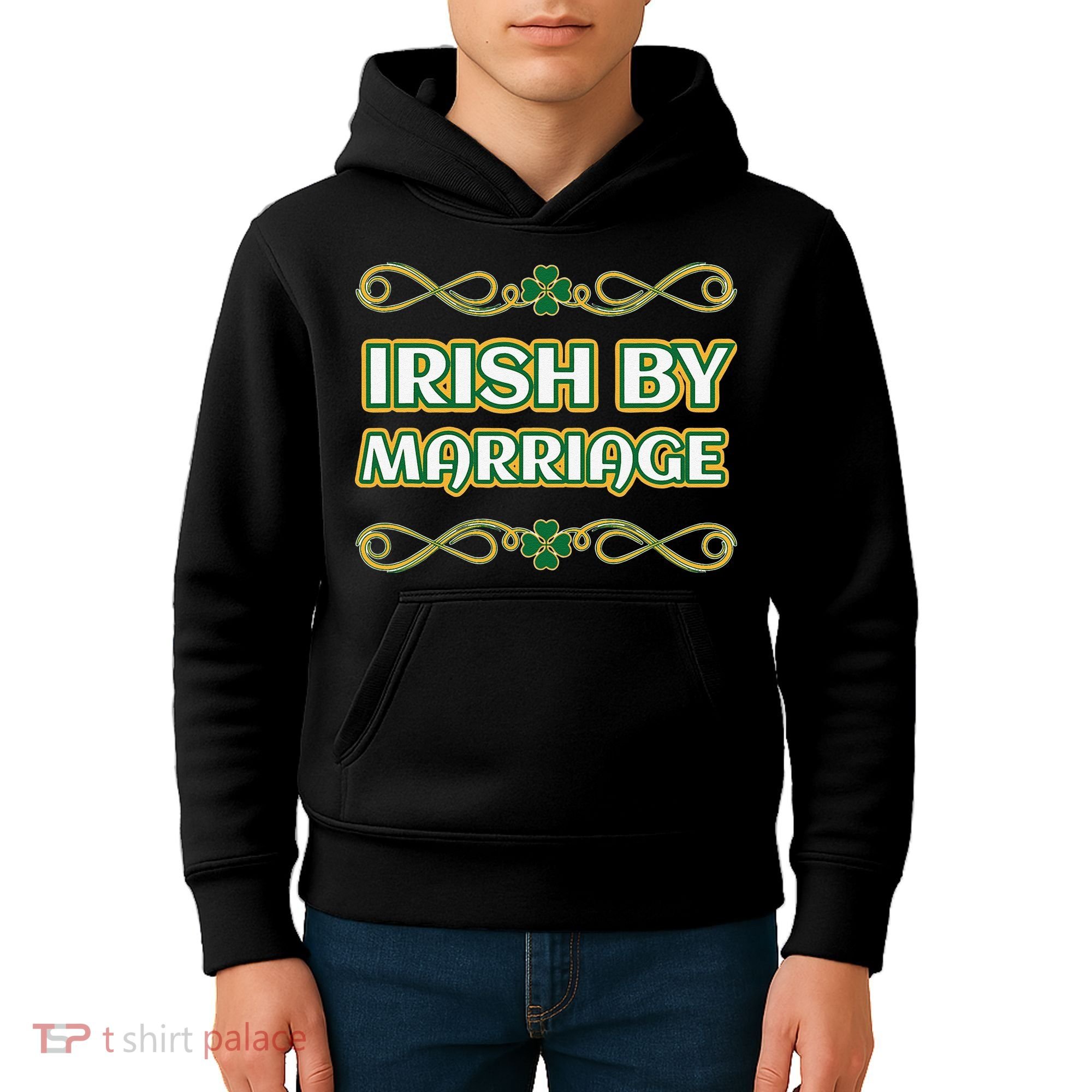St. Patrick's Day Irish By Marriage Shamrock Kids Hoodie