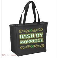 St. Patrick's Day Irish By Marriage Shamrock Tote Bag thumb 2