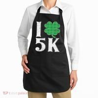 St Patricks Day Running Buffalo Plaid I Shamrock Love 5K Apron thumb 2