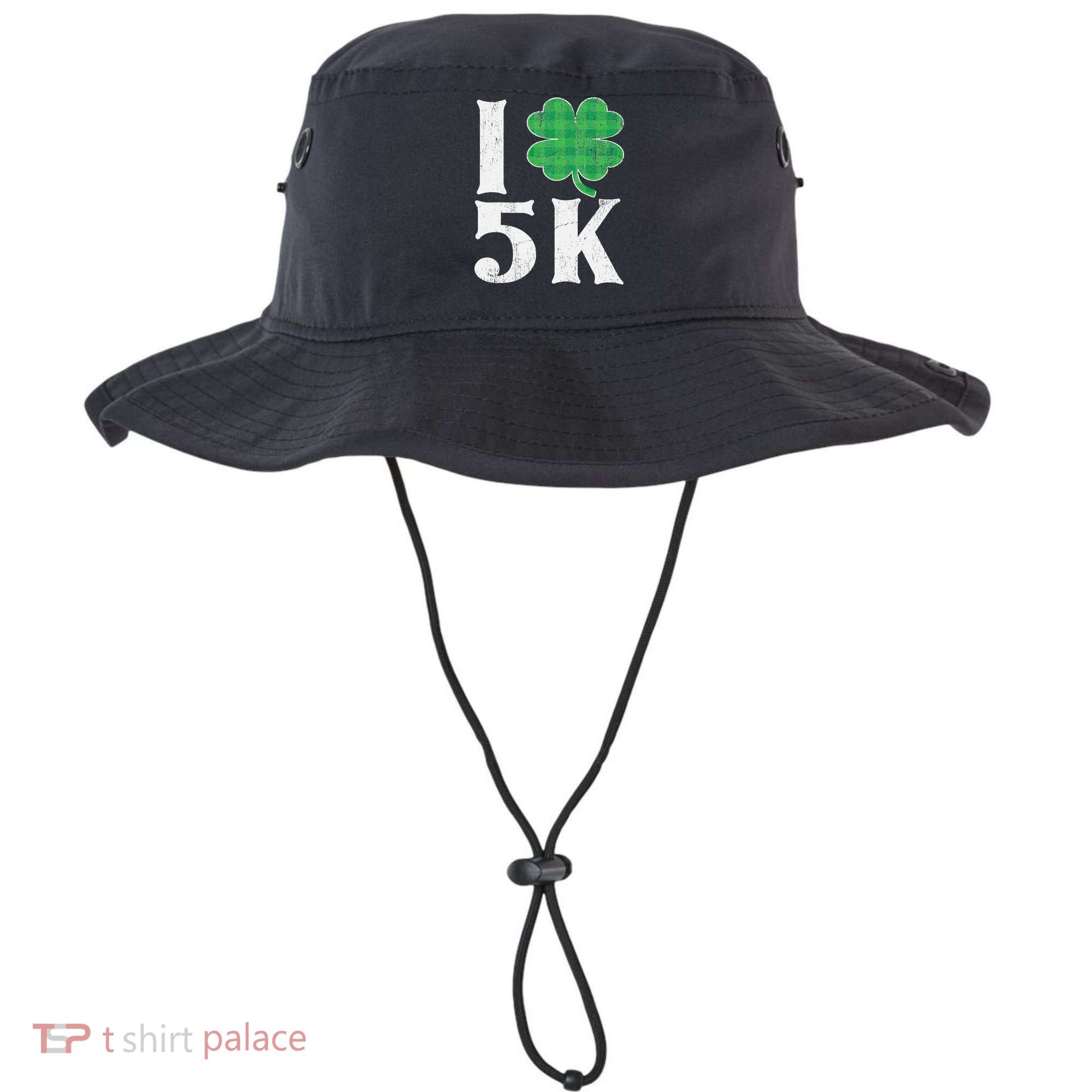 St Patricks Day Running Buffalo Plaid I Shamrock Love 5K Bucket Hat