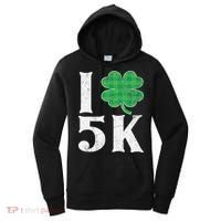 St Patricks Day Running Buffalo Plaid I Shamrock Love 5K Women's Hoodie thumb 0