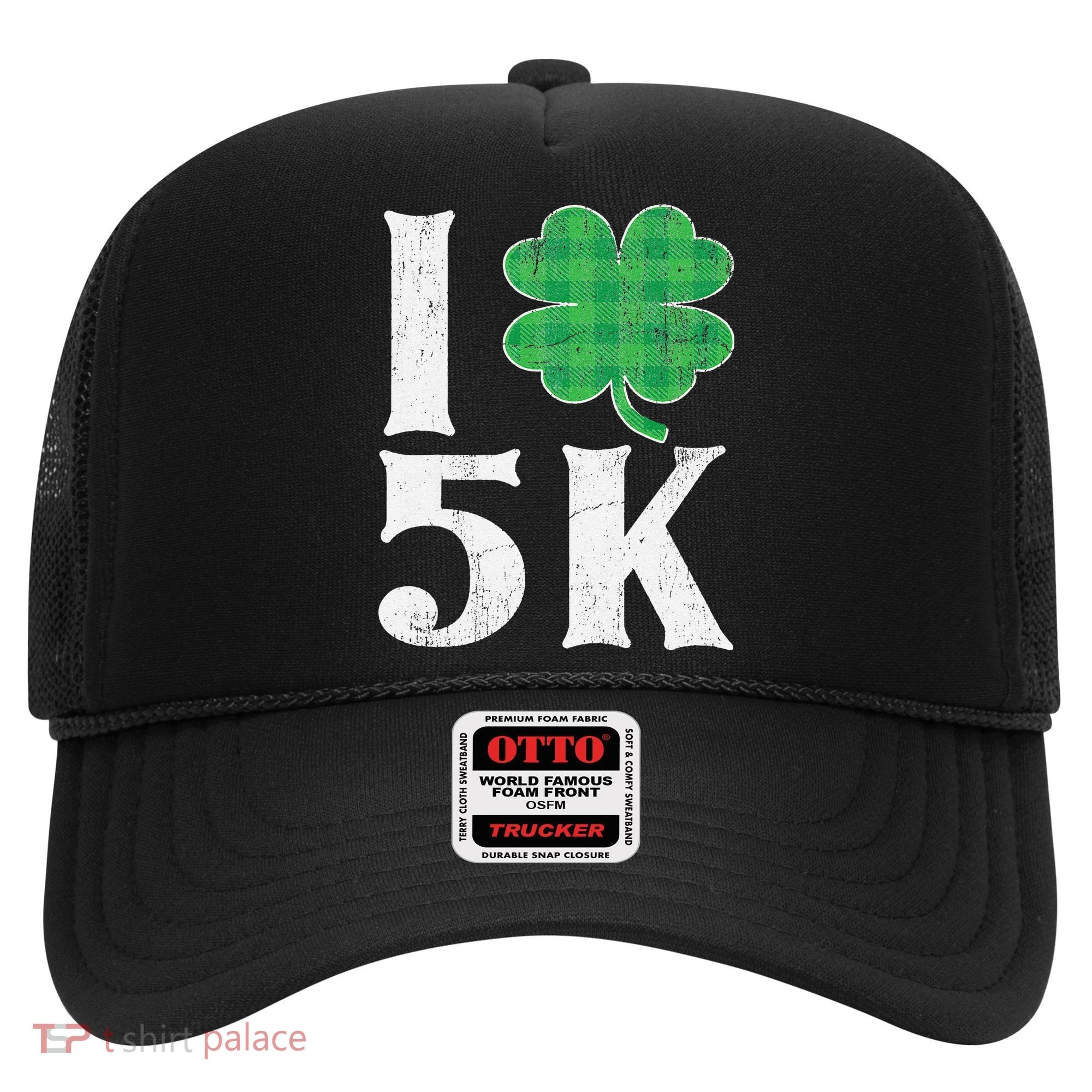 St Patricks Day Running Buffalo Plaid I Shamrock Love 5K Hat