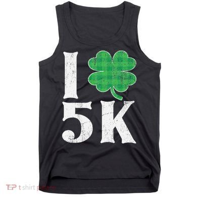 St Patricks Day Running Buffalo Plaid I Shamrock Love 5K Tank Top