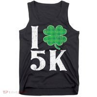 St Patricks Day Running Buffalo Plaid I Shamrock Love 5K Tank Top thumb 0