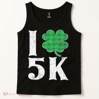 St Patricks Day Running Buffalo Plaid I Shamrock Love 5K Tank Top thumb 2