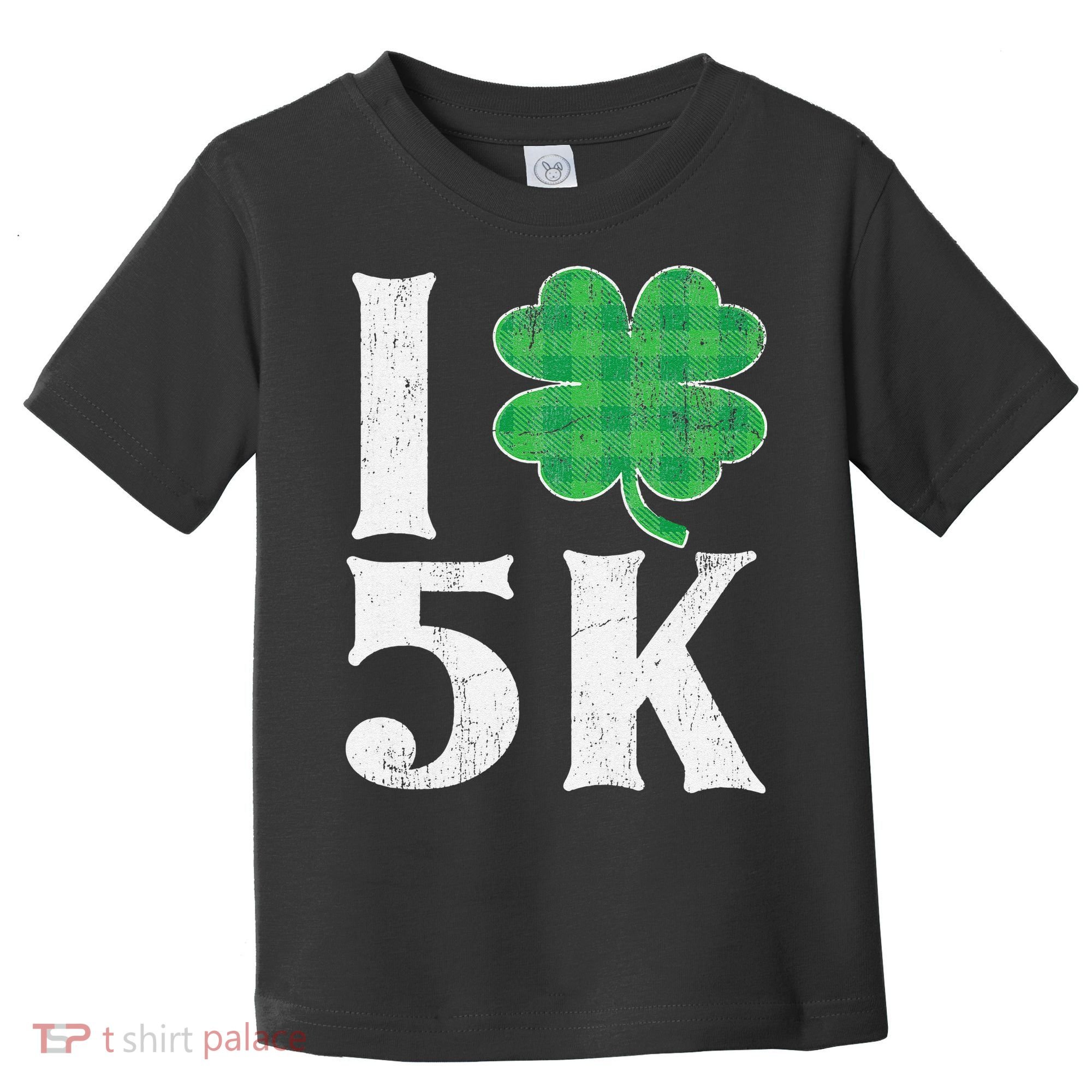 St Patricks Day Running Buffalo Plaid I Shamrock Love 5K Toddler T-Shirt