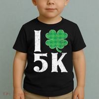 St Patricks Day Running Buffalo Plaid I Shamrock Love 5K Toddler T-Shirt thumb 2