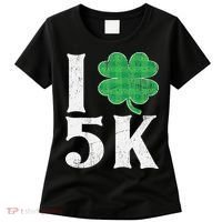 St Patricks Day Running Buffalo Plaid I Shamrock Love 5K Women's T-Shirt thumb 0