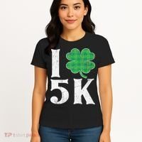 St Patricks Day Running Buffalo Plaid I Shamrock Love 5K Women's T-Shirt thumb 4
