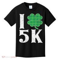 St Patricks Day Running Buffalo Plaid I Shamrock Love 5K Kids T-Shirt thumb 0