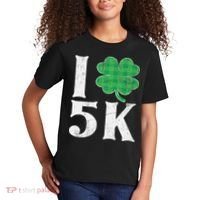St Patricks Day Running Buffalo Plaid I Shamrock Love 5K Kids T-Shirt thumb 2